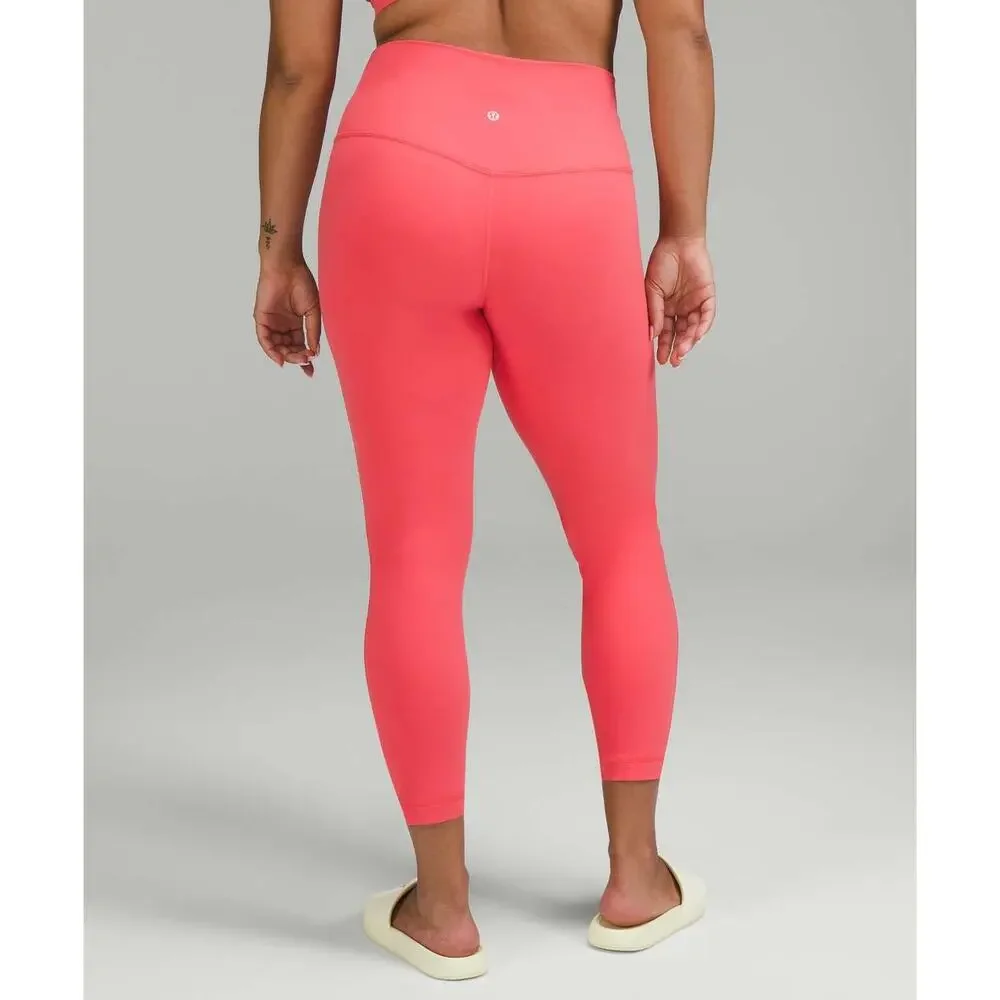 Lululemon Align High-Rise Pant 25” Nulu Sz 4 Pale Raspberry